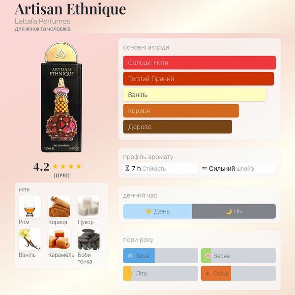 Lattafa Artisan Ethnique 100 мл парфумована вода унісекс E372 фото