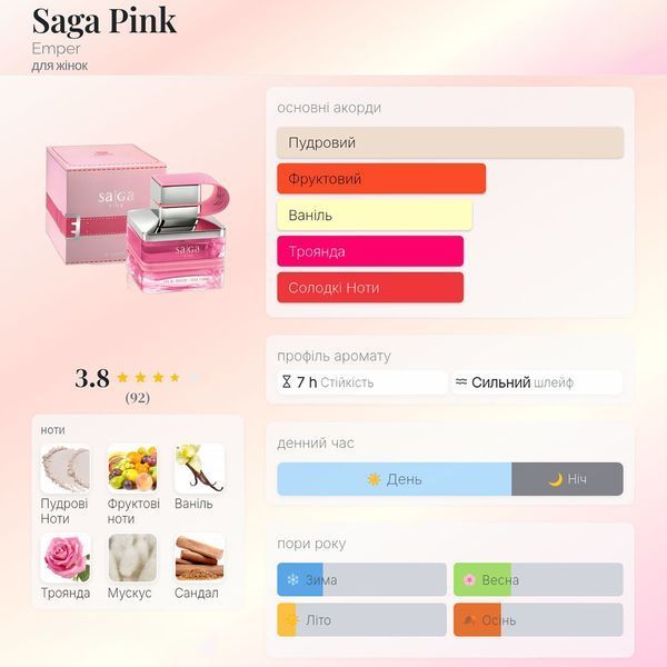 Emper Saga Pink 100 мл парфумована вода для жінок
