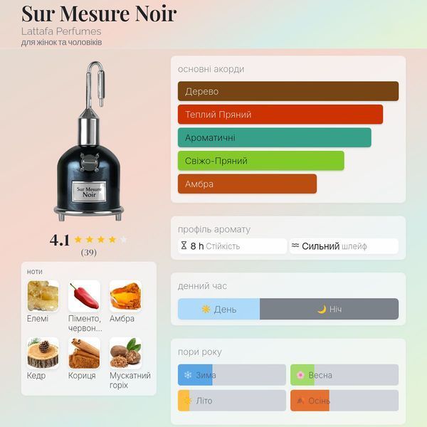 Lattafa Sur Mesure Noir 100 мл парфумована вода унісекс